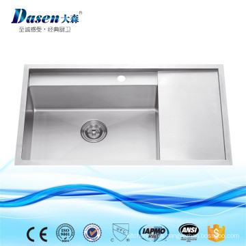 Custom Size Simple Design Stone Pedestal Stainless Steel Lab Chemical Resistant Sink With Caddy